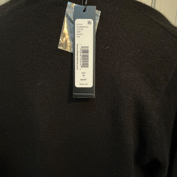 NWT Alice + Olivia JULES CASHMERE Sweater Black Sz Medium - Picture 5 of 5